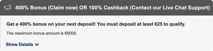 100% Cashback